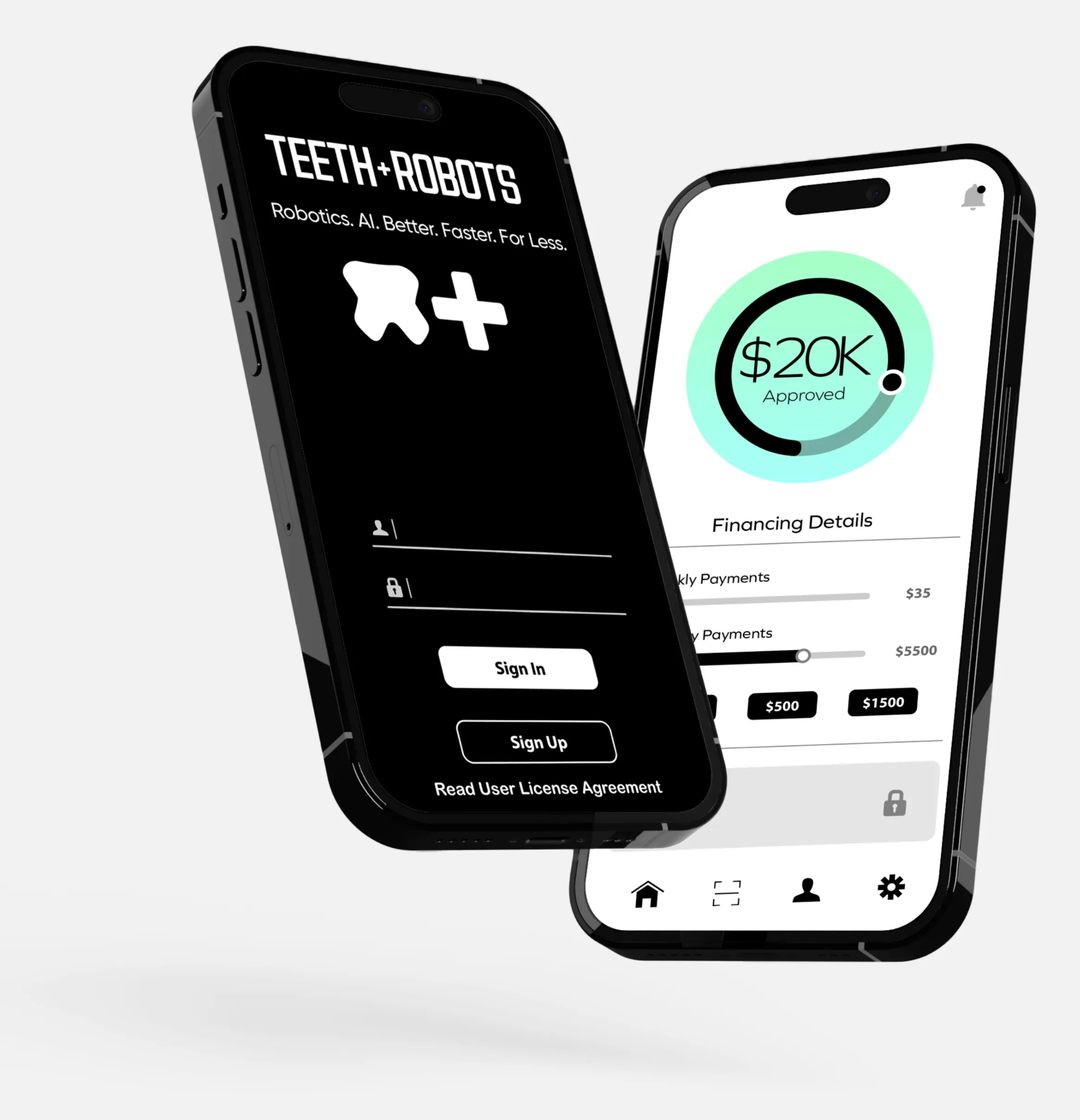 Teeh+Robots financing app.